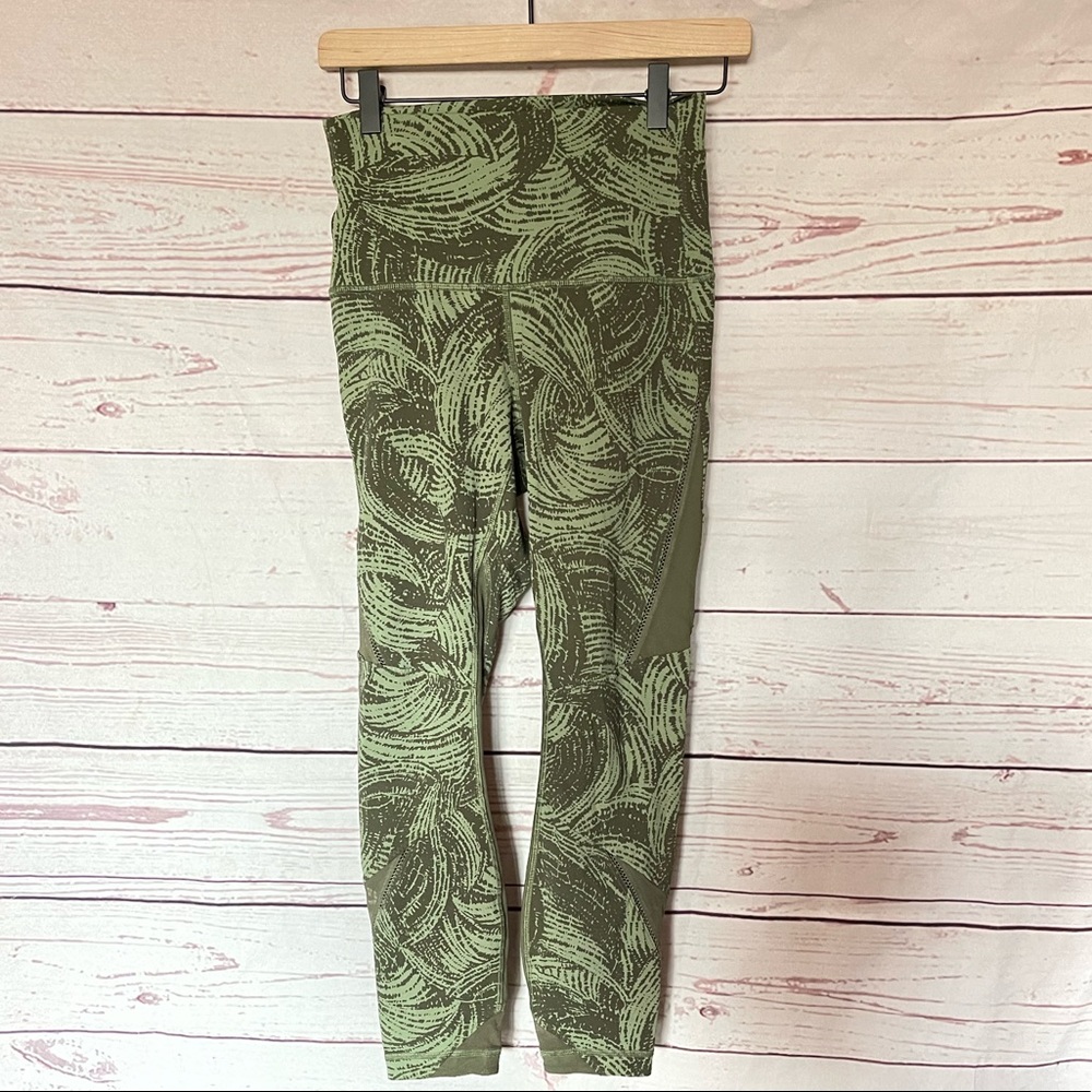 Lululemon Highest Times Pant Mini Wavy Desert Olive Fatigue Green Size 6